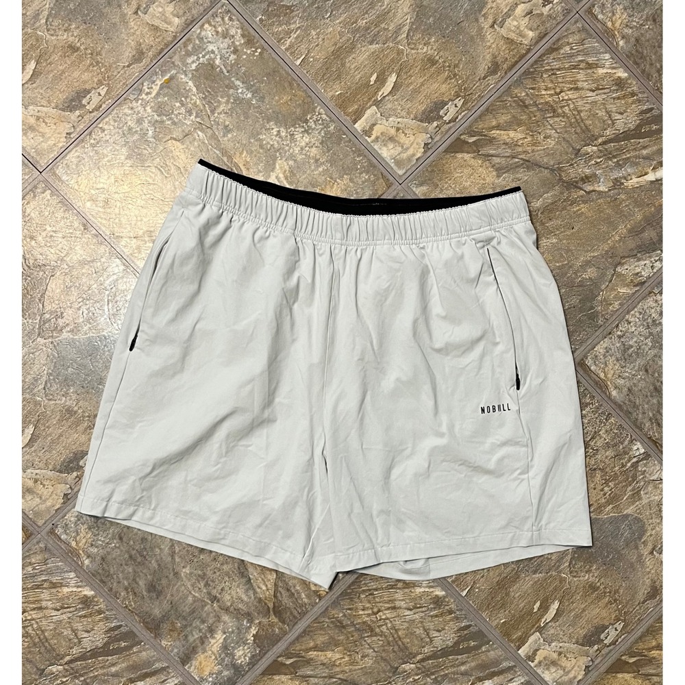 Nobull Training Shorts Men Large Gray Zipper Pockets Athletic